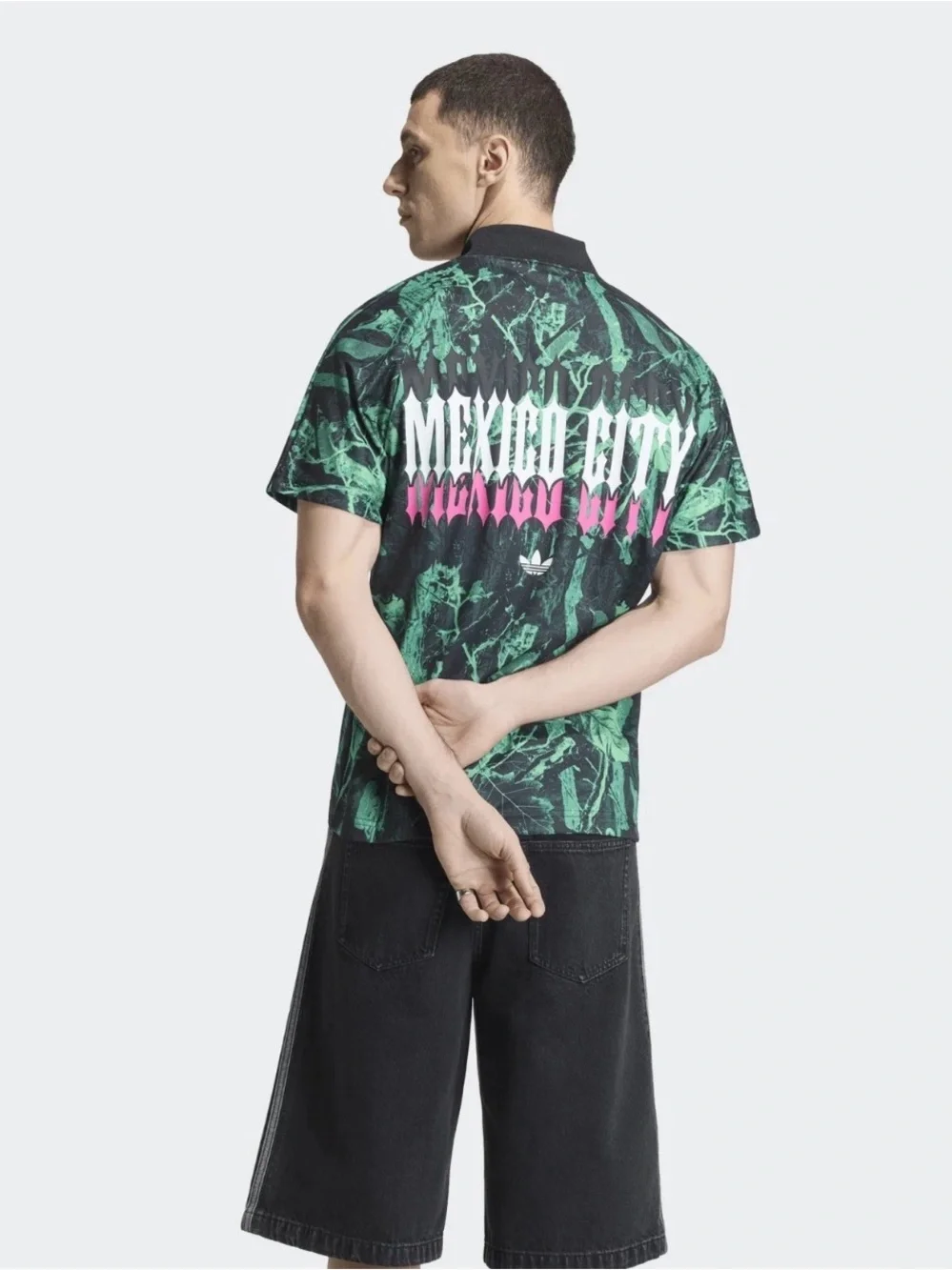 ADIDAS MEXICO CITY GRAPHIC JERSEY KC8607 GREEN/BLACK SIZE 2XL MENS